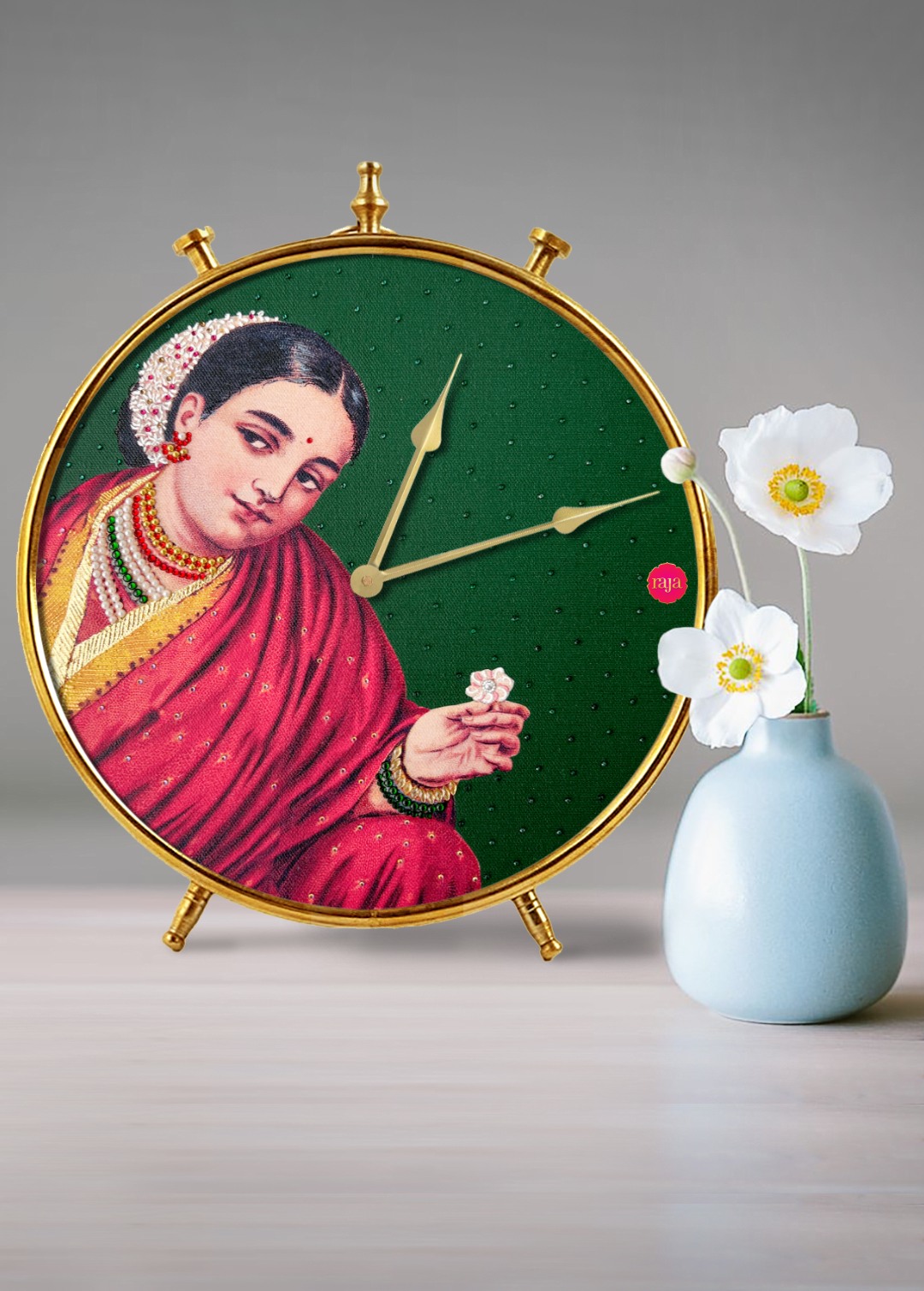 Elegant Menaka Table Clock - Rajatimeless